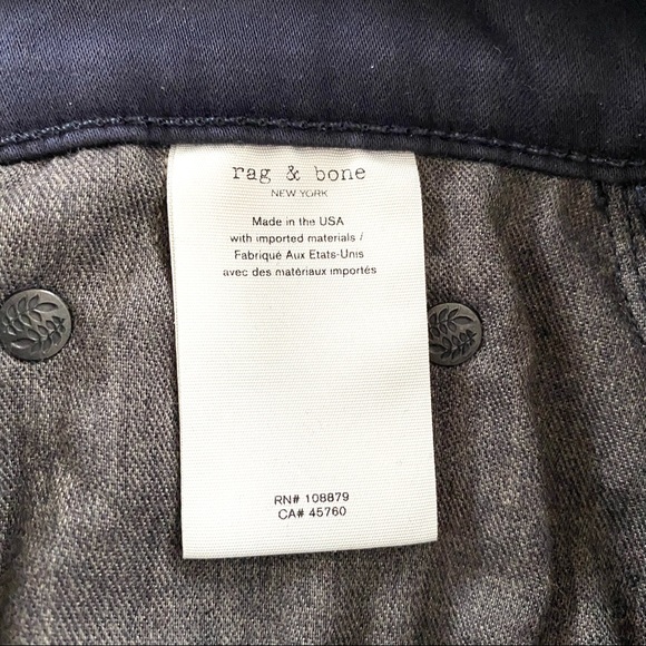 Rag & Bone High Rise Ankle Skinny Navy - Picture 7 of 9